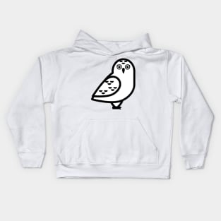 White Hoot Owl Icon Emoticon Kids Hoodie